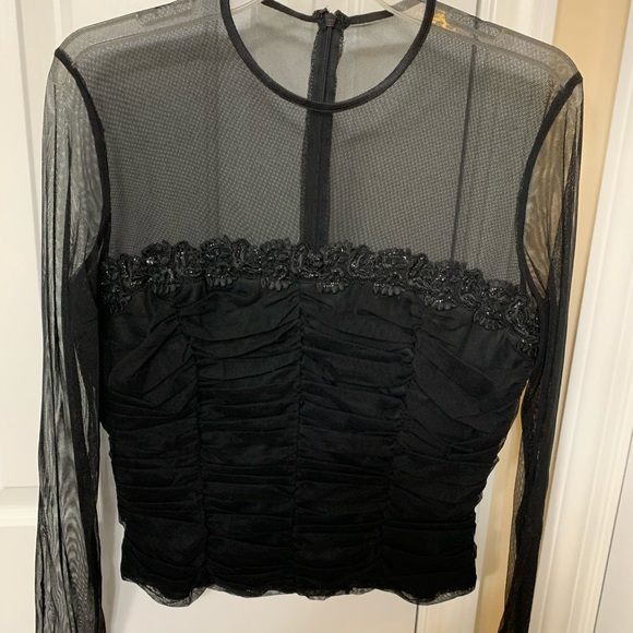 Mesh and sequin formal top - Picture 3 of 7